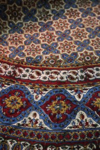 Obrus z Isfahanu "niebieski środek " 140x200cm