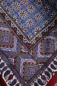 Obrus z Isfahanu niebieski środek 100x200cm