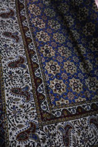 Obrus z Isfahanu niebieski środek 100x150cm