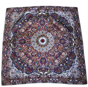 Obrus Termeh 100x100 bordowy