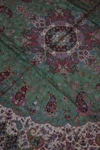 Obrus Termeh 100x100cm zielony 