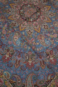 Obrus Termeh 100x100cm jasnoniebieski