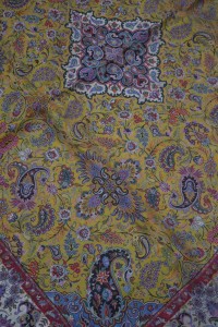 Obrus Termeh 100x100cm żółty 